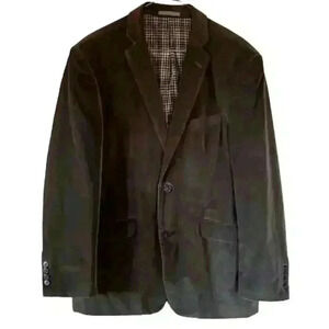 Men's Charcoal Gray Madison Velvet Cotton Sport Coat Jacket, size 40R